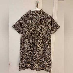 LOFT Leopard Print Mini Pocket Dress
